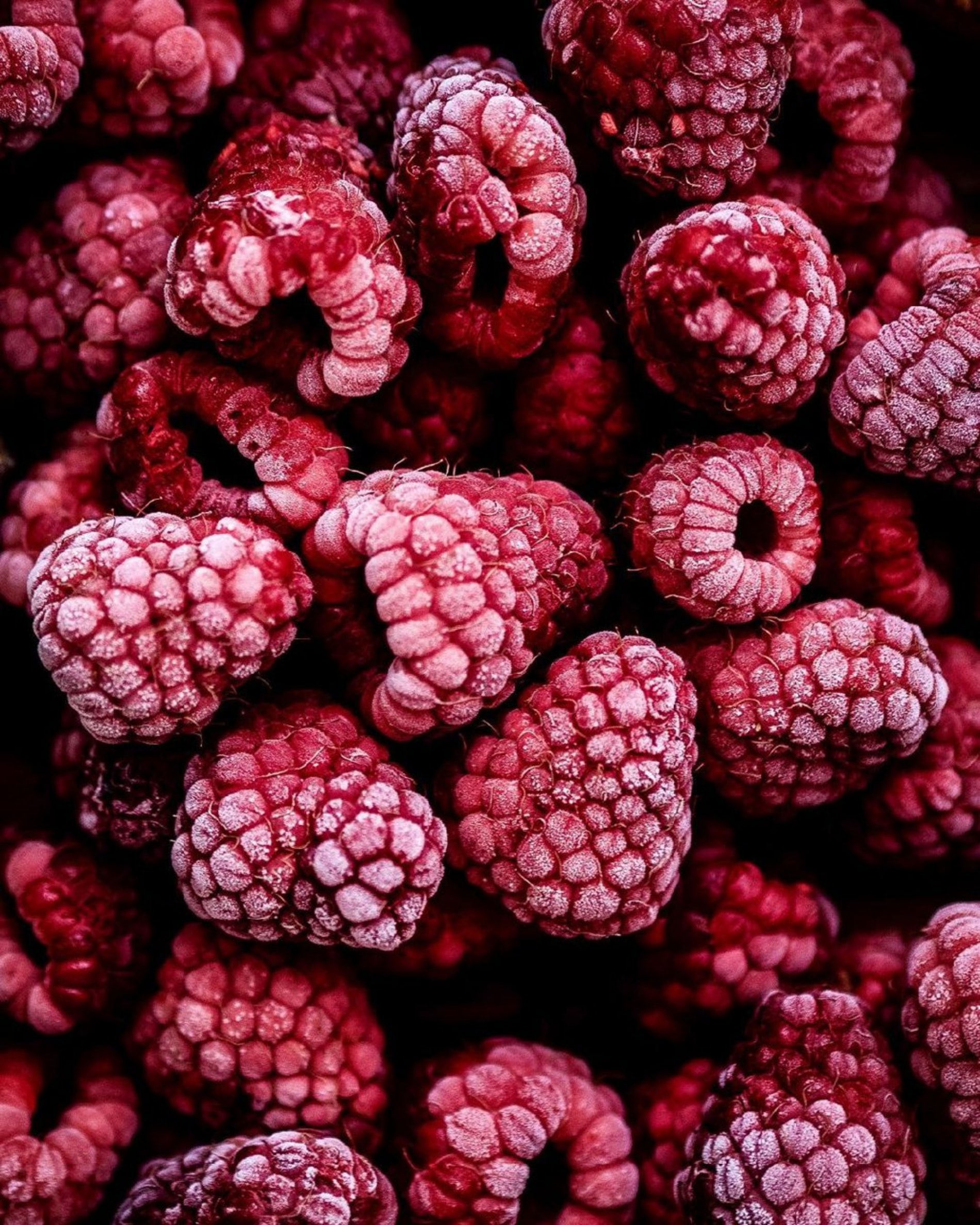 Frozen raspberries